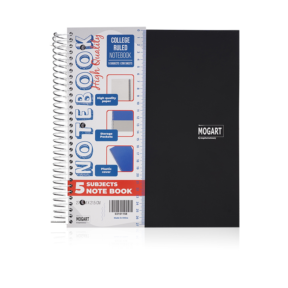 Spiral Notebook 200 Sheet - 5 Subject