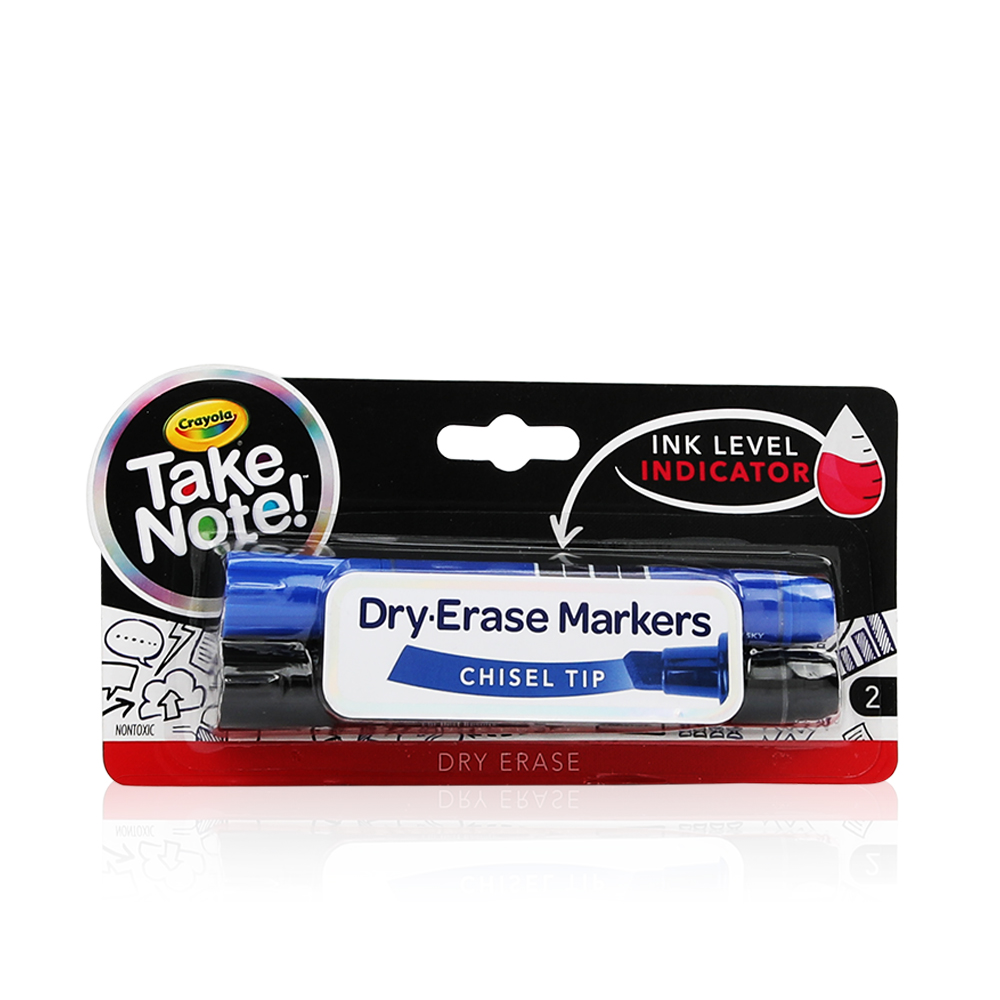 Take Note Broad Line Dry-erase Markers  -  2 Colored Marker