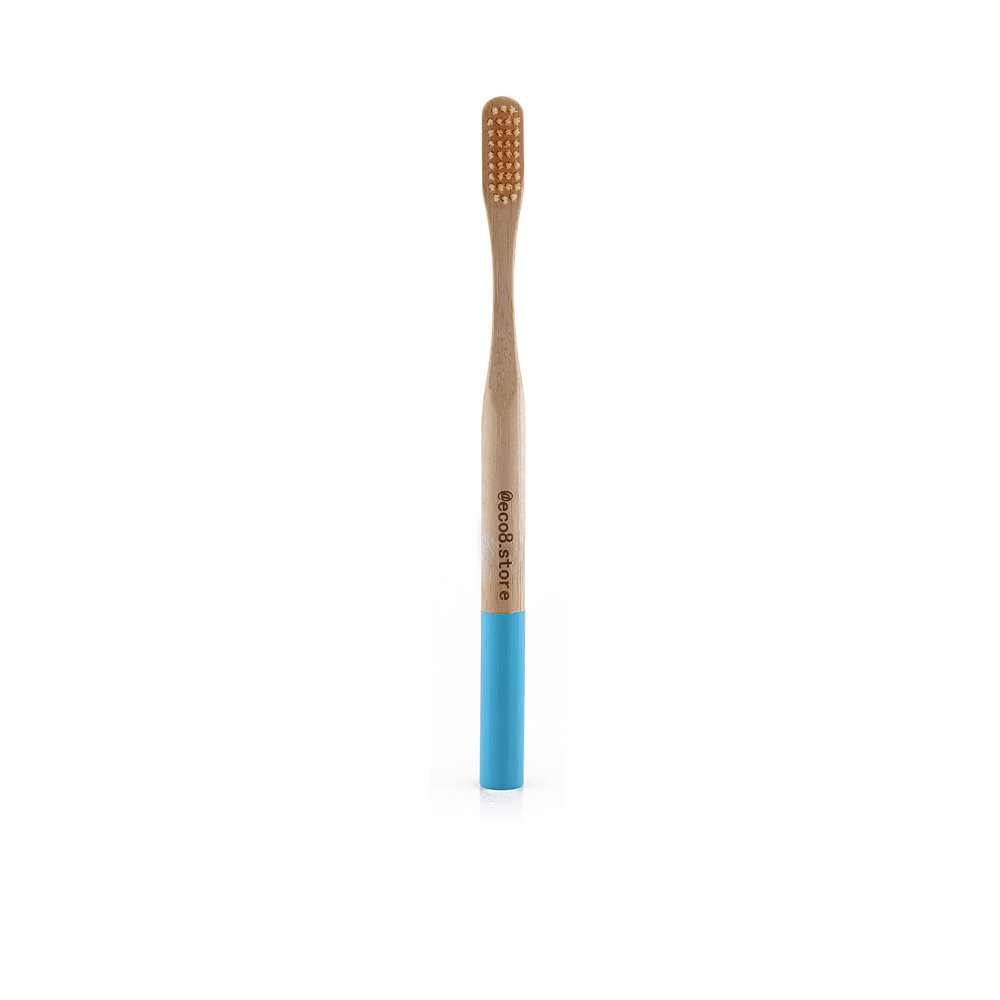 Natural Bamboo Toothbrush For Adults - Light Blue   