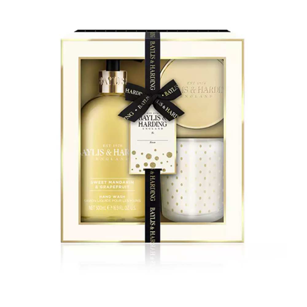 Mandarin And Grapefruit With Candle Gift Set