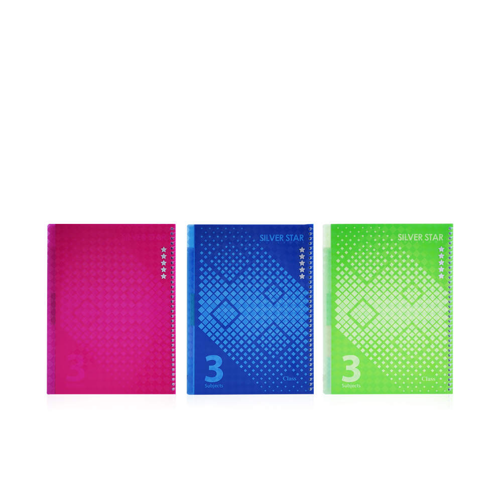 Silver Star Transparent 3 Sub University Note Book - A4    
