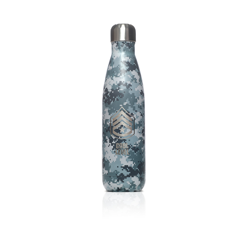 Vacuum Water Bottle 500ml - Camouflage Grey 