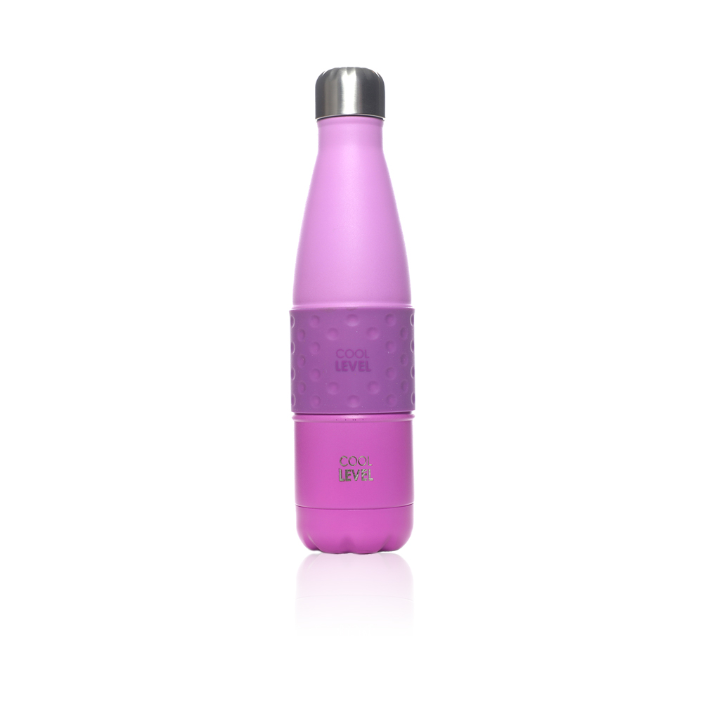 Vacuum Water Bottle 500ml - Pink-purple