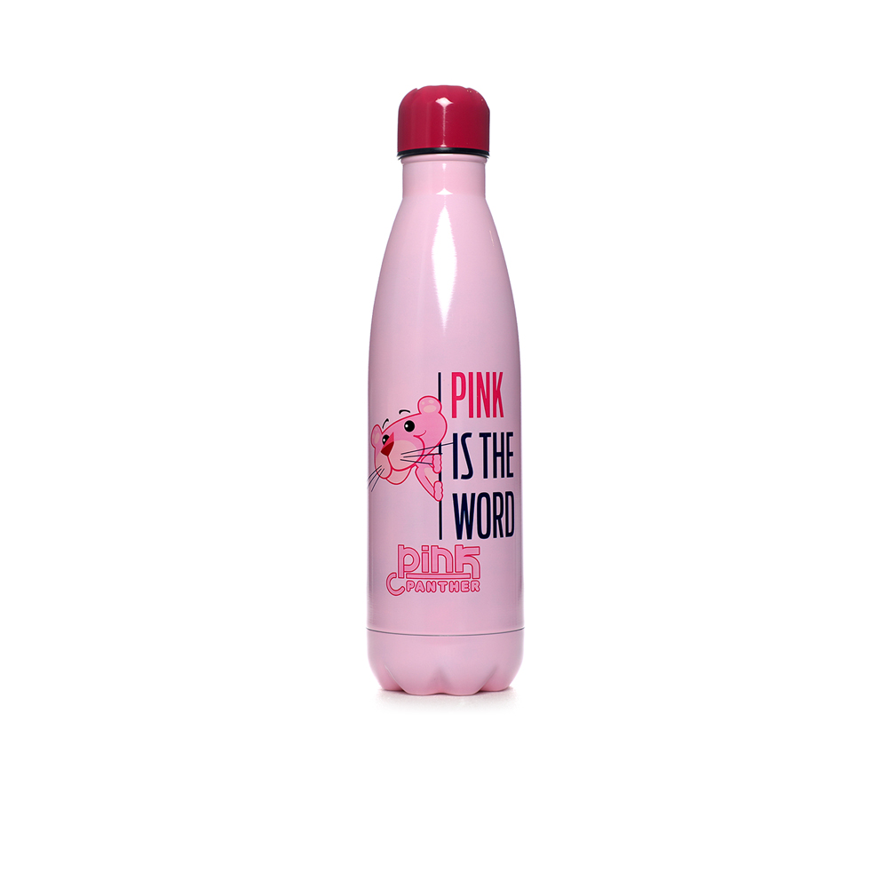 Pink Is The World Panther Vacuum Water Bottle 500ml - Pink