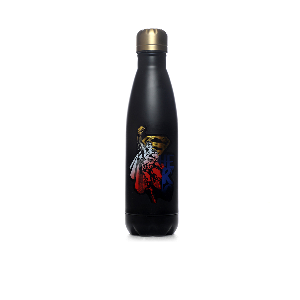 Superman Vacuum Water Bottle 500ml - Black