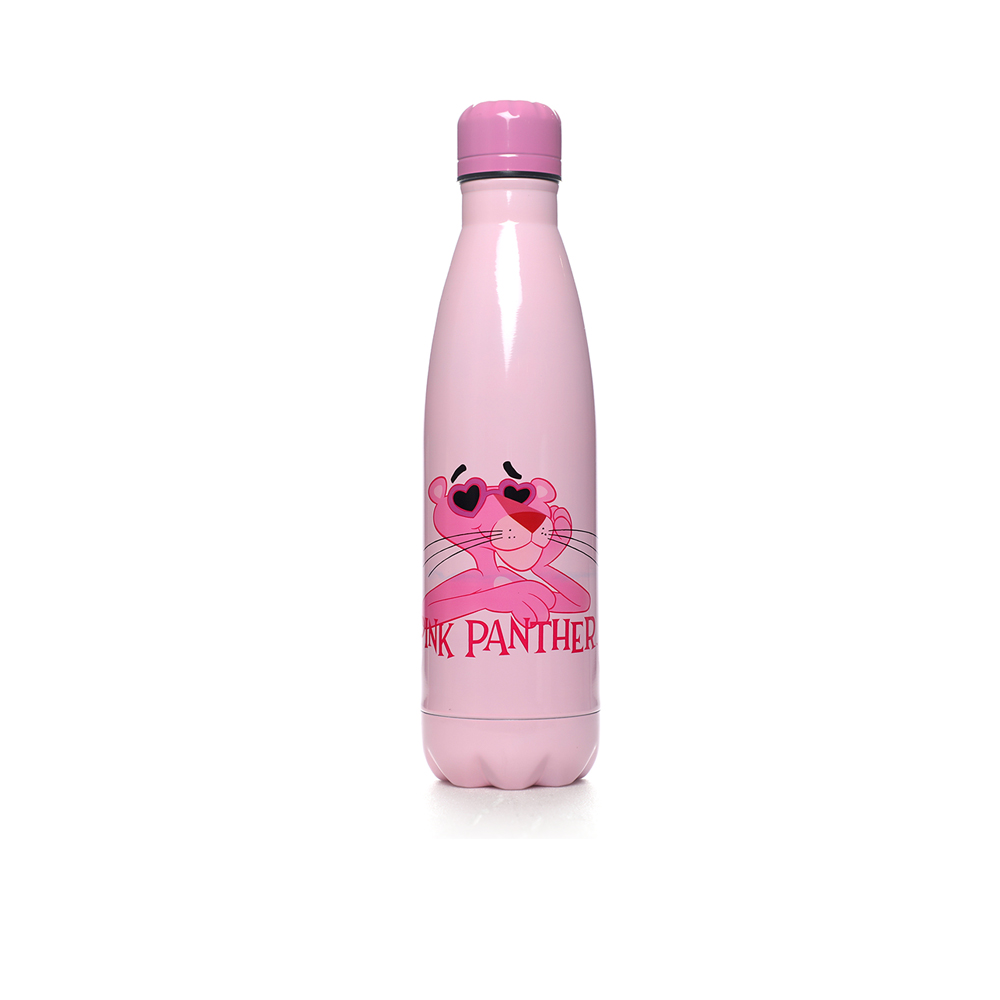 Pink Panther Vacuum Water Bottle 500ml - Bubble Gum Pink