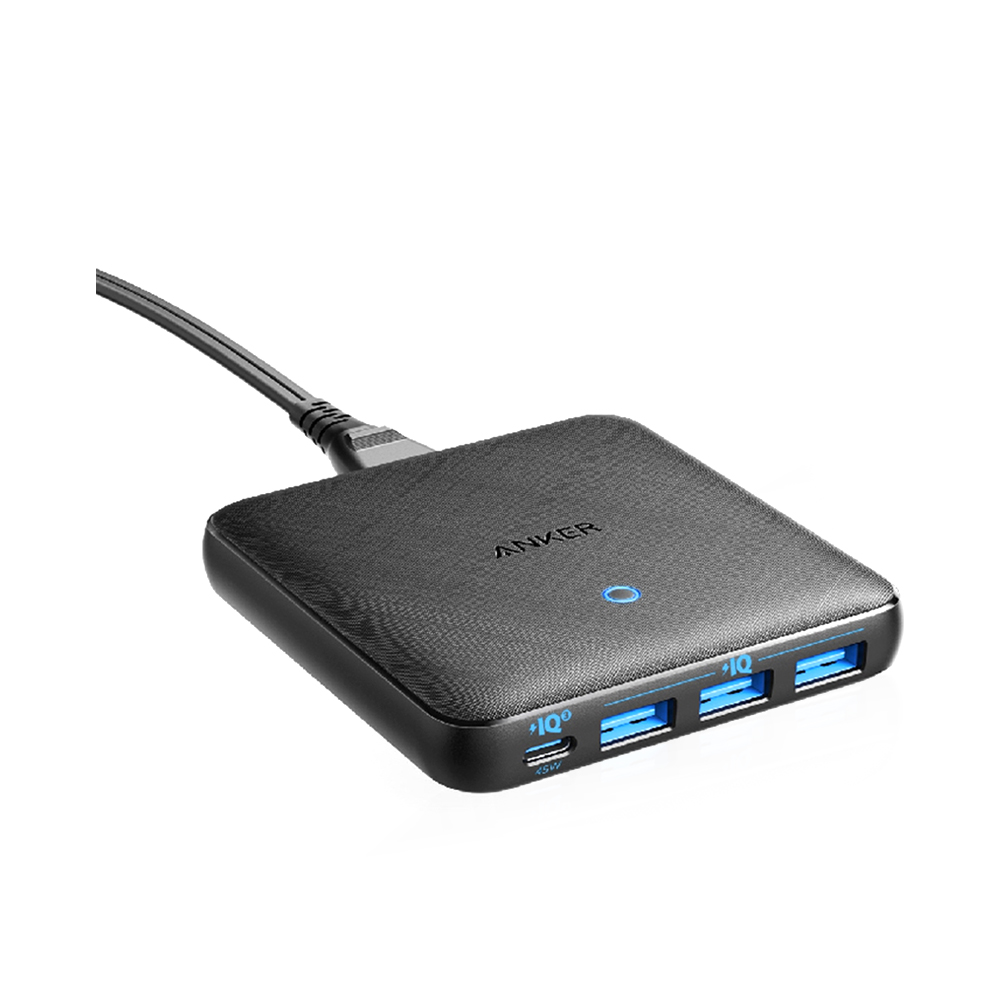 Powerport Atom Iii Slim 4 Ports 65w & Piq 3 - Black Fabric