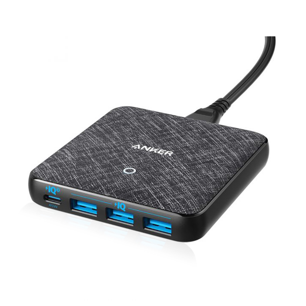 Powerport Atom Iii Slim 4 Ports 65w & Piq 3 - Blue Fabric 