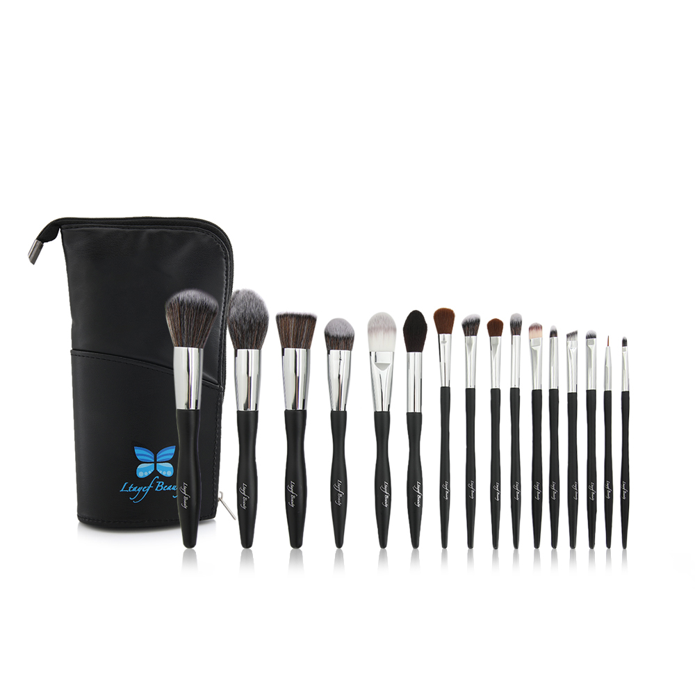 Ltayef Beauty Black Brush 16pcs Set