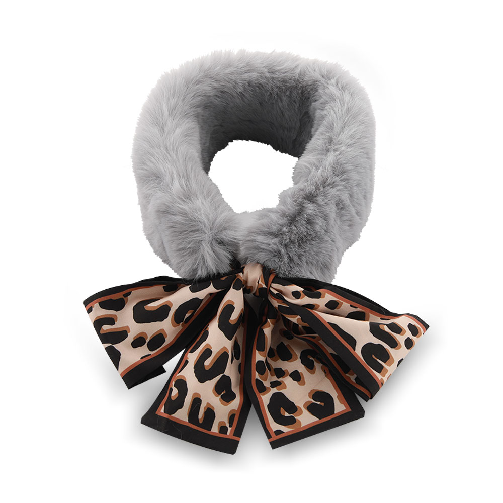 Fur Scarf - Grey 