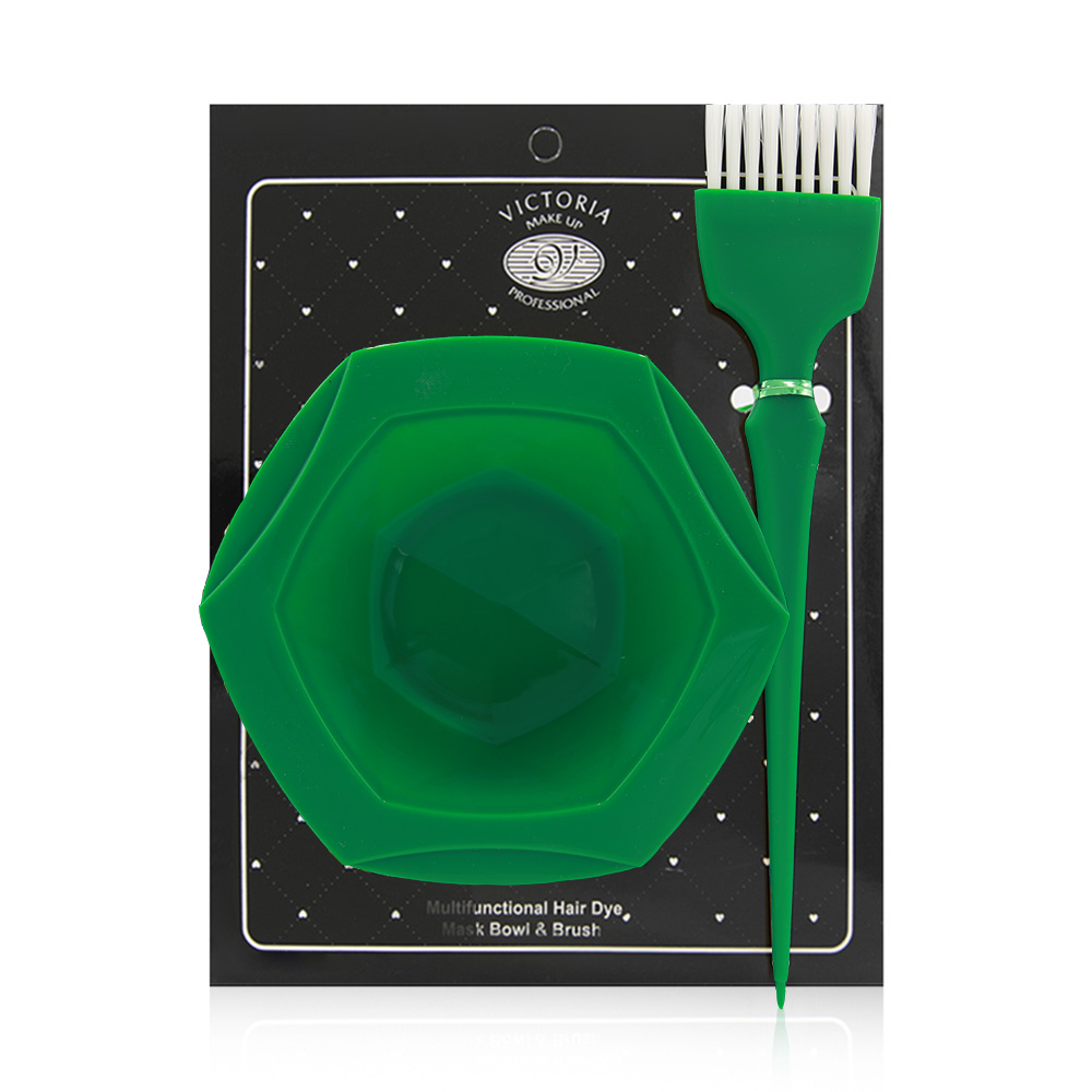 Hair Dye Bowl With Brush - Green