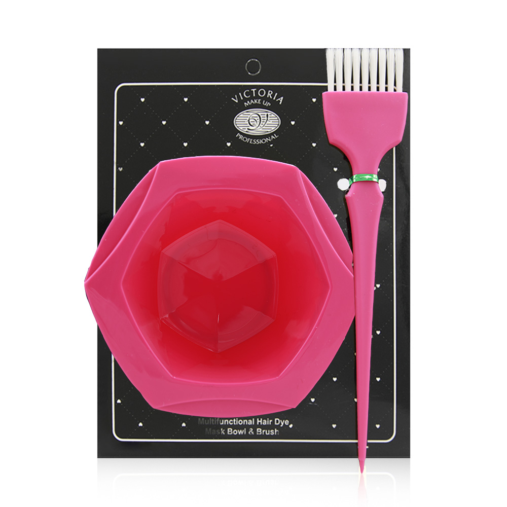 Hair Dye Bowl With Brush - Pink