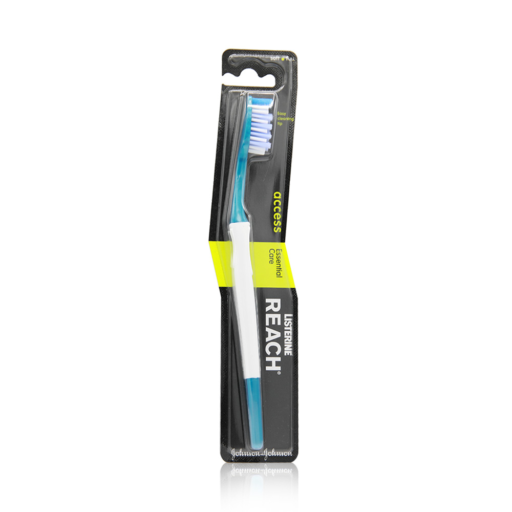 Essential Care Soft Full Access Brush - White And Light Sea Green