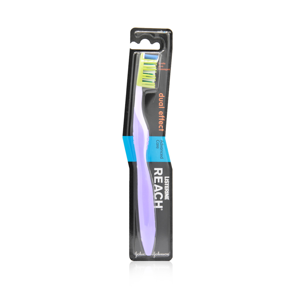 Reach Advanced Care Medium Full Dual Effect Soft Toothbrush - Light Steel Blue