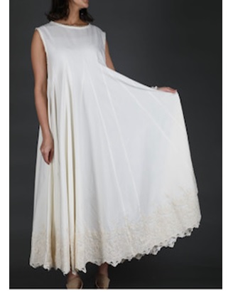 Medi Length Kloshe Dress - Free Size - Soft Off White 