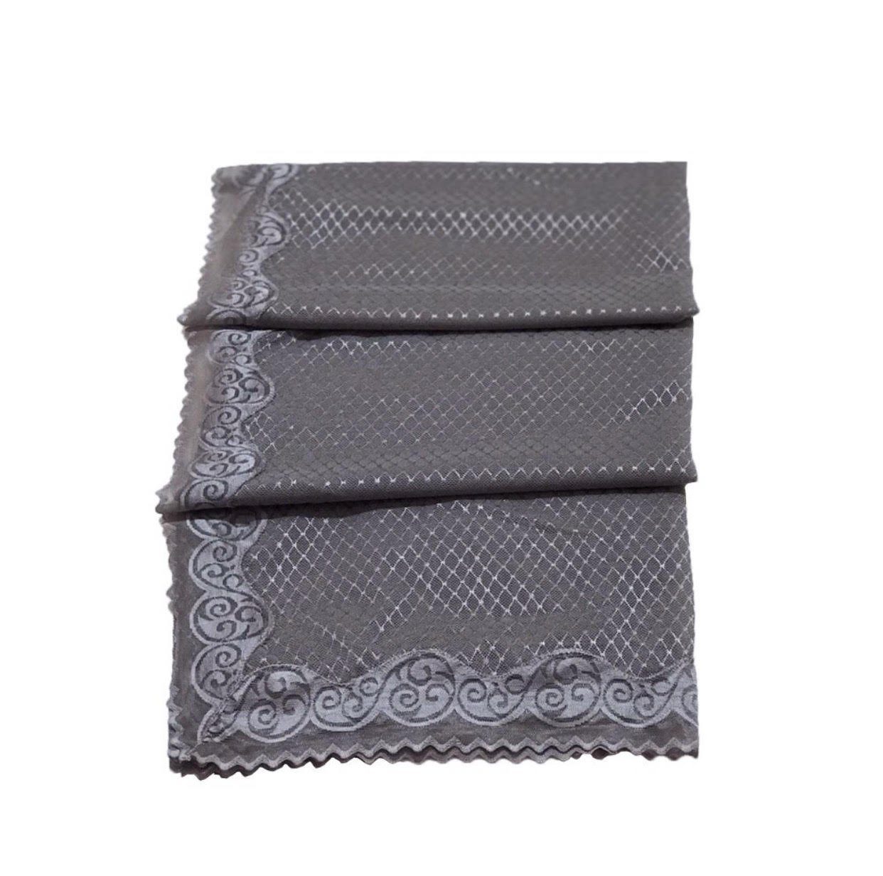 Veil With Lace  - Dark Pink