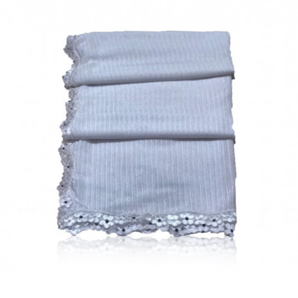 Bstin With Lace And Floral  Embroidery  - Off White