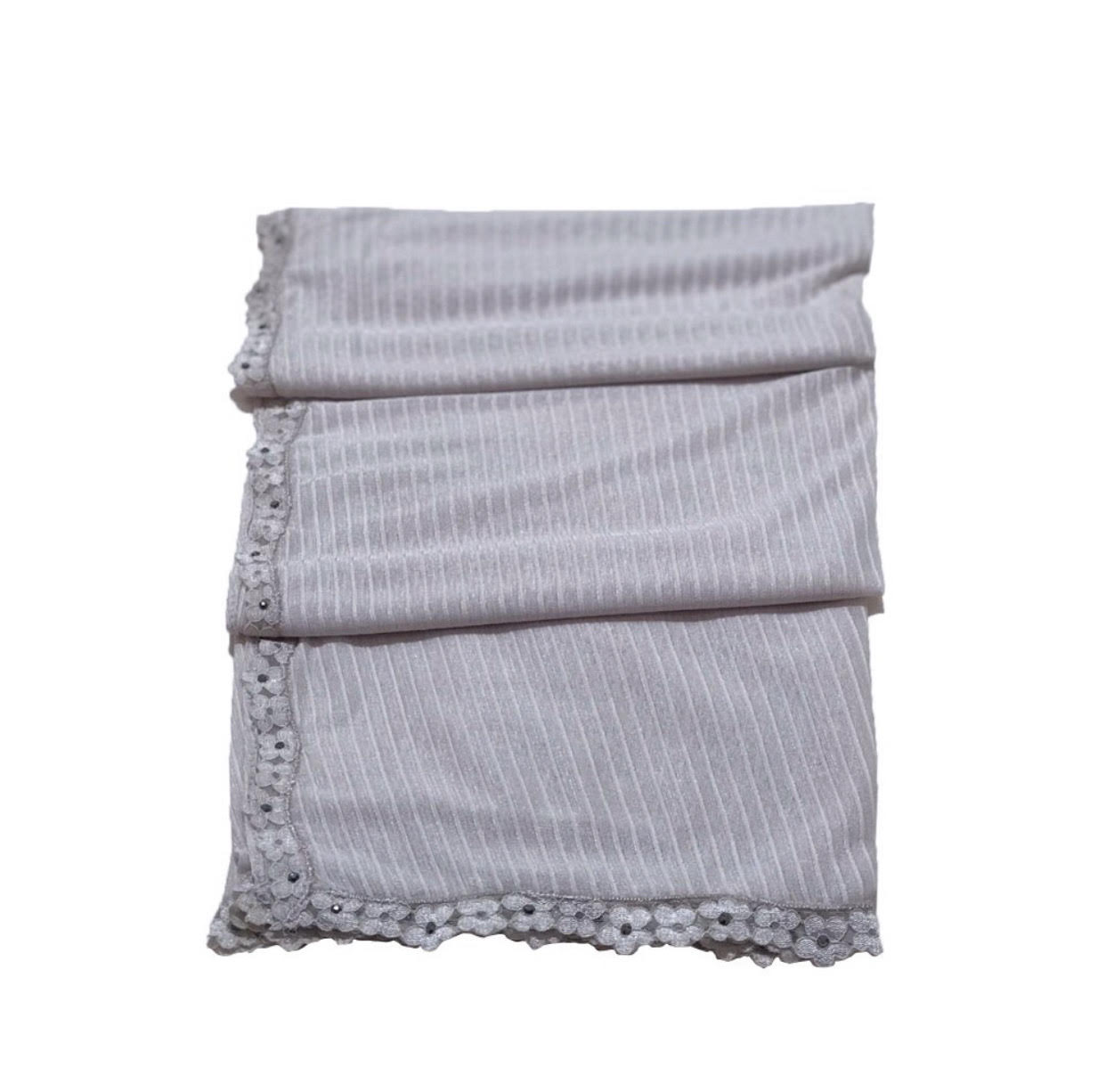 Bstin With Lace And Floral  Embroidery  - Baby Pink
