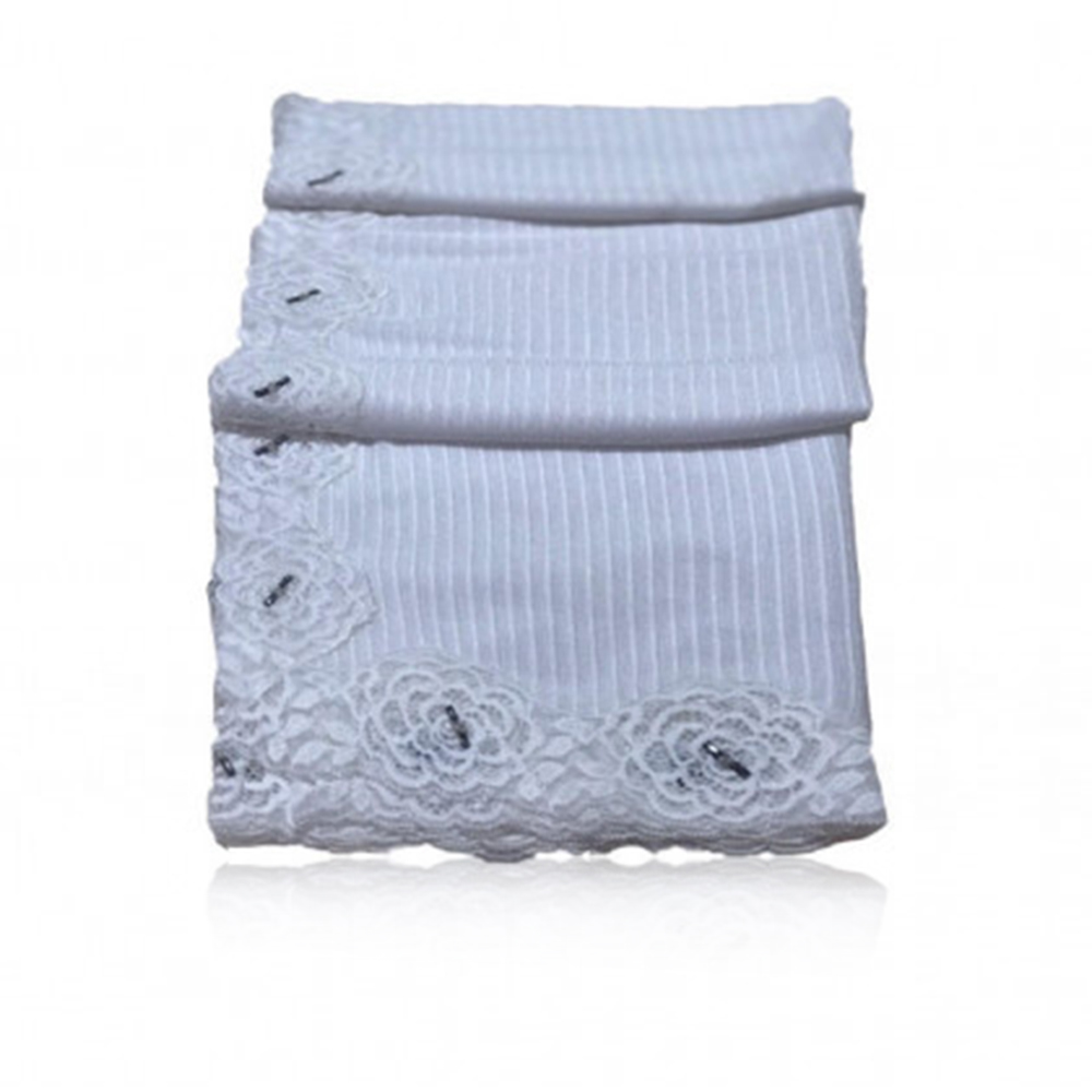 Bstin With Lace And Embroidery  - Off White