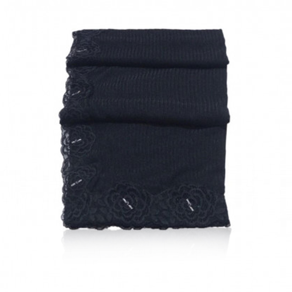Bstin With Lace And Embroidery  - Black