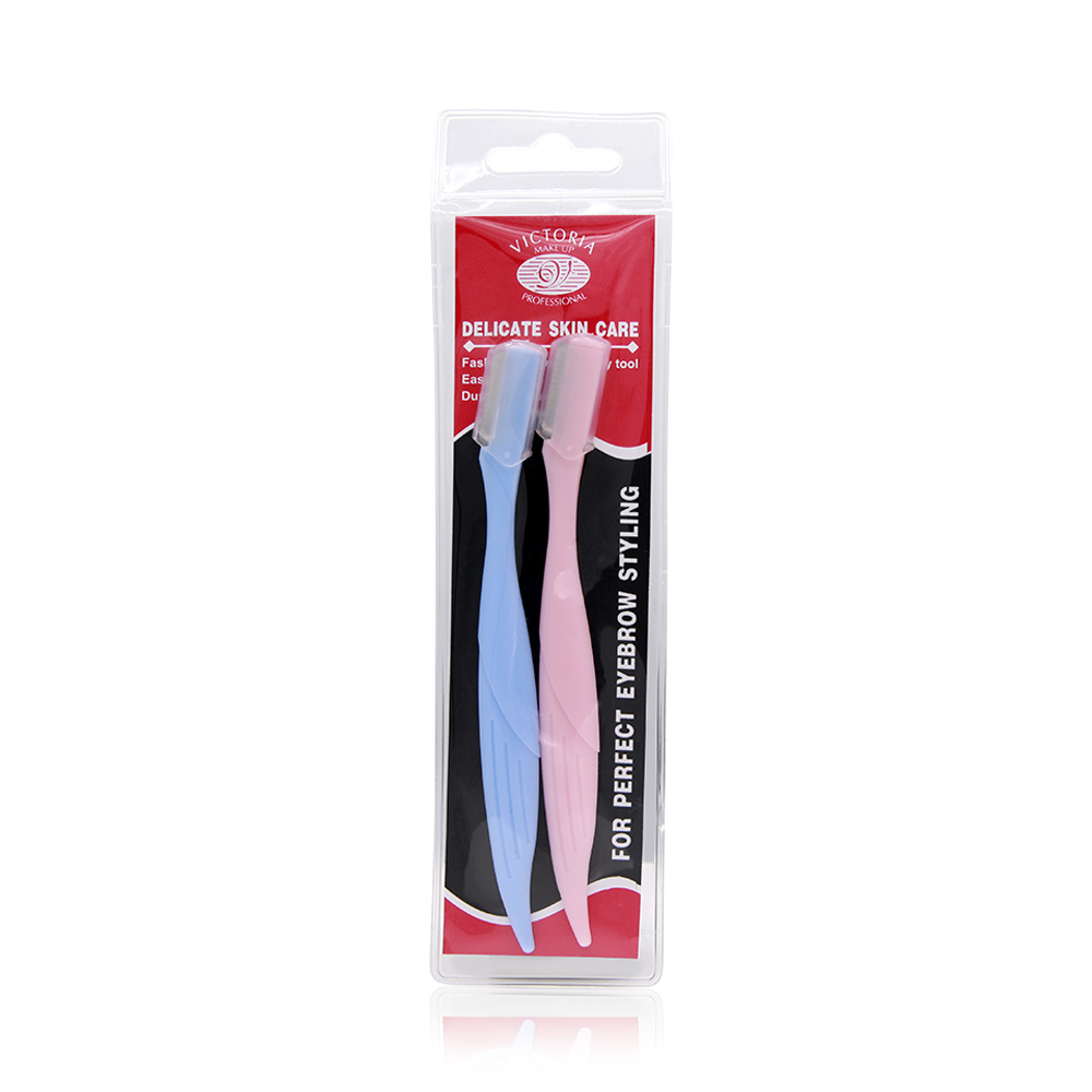 Eyebrow Blades Multi Color - 2pcs - Blue And Pink