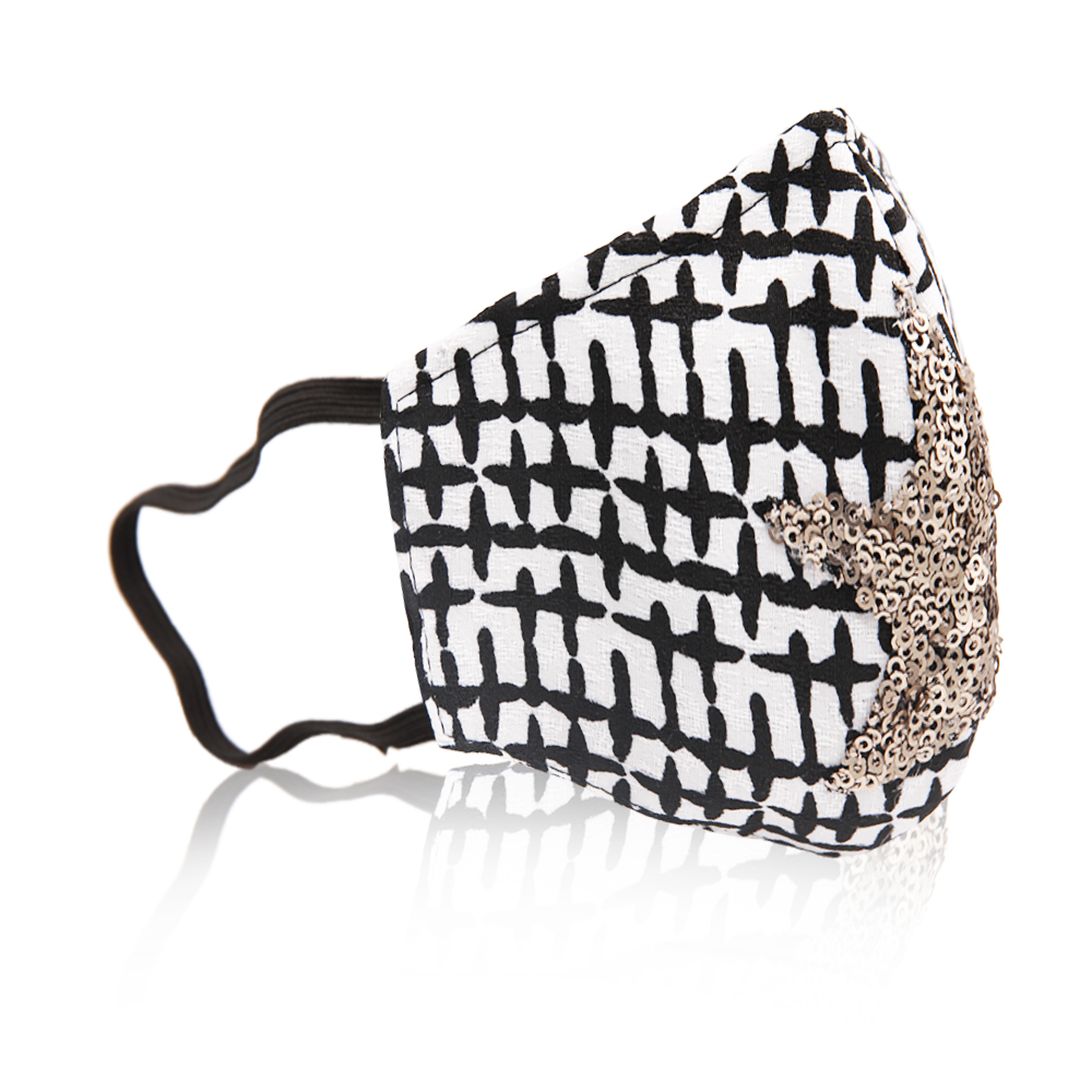 Multi Purpose Cotton Mask Gold Star For Age 4 To 9