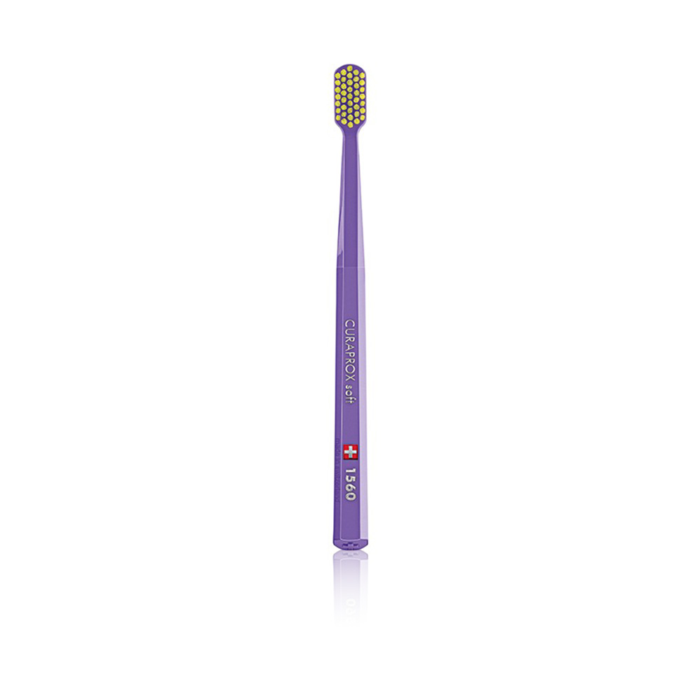 Cs 1560 Soft Toothbrush - Violet Brush W/yellow Head