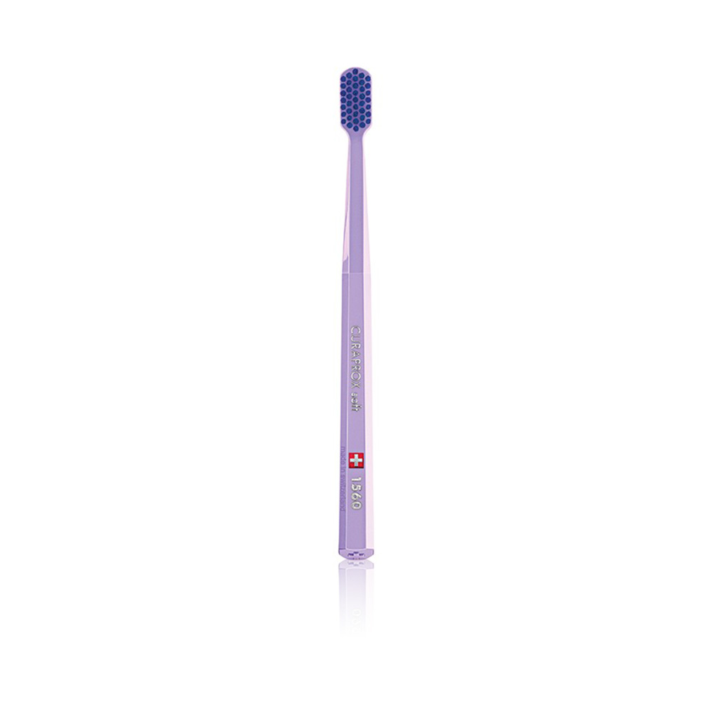 Cs 1560 Soft Toothbrush -  Purple Brush W/blue Head
