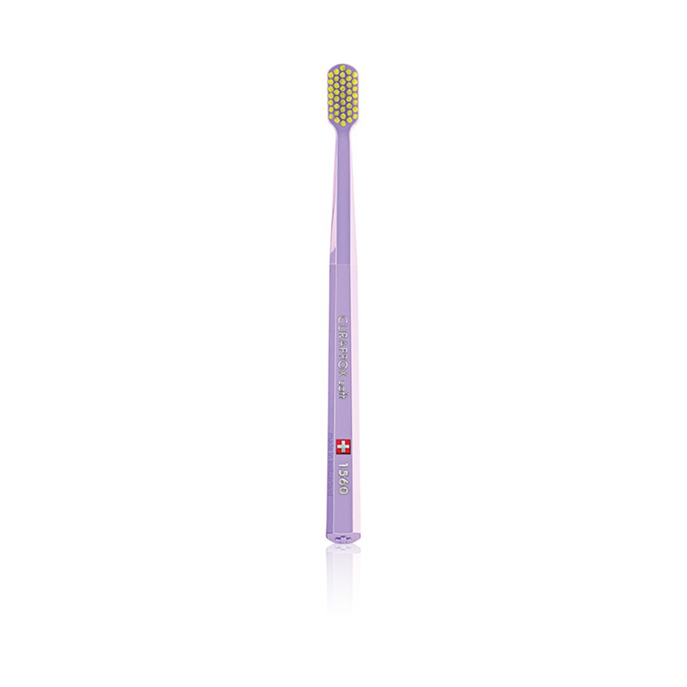 Cs 1560 Soft Toothbrush - Purple Brush W/yellow Head