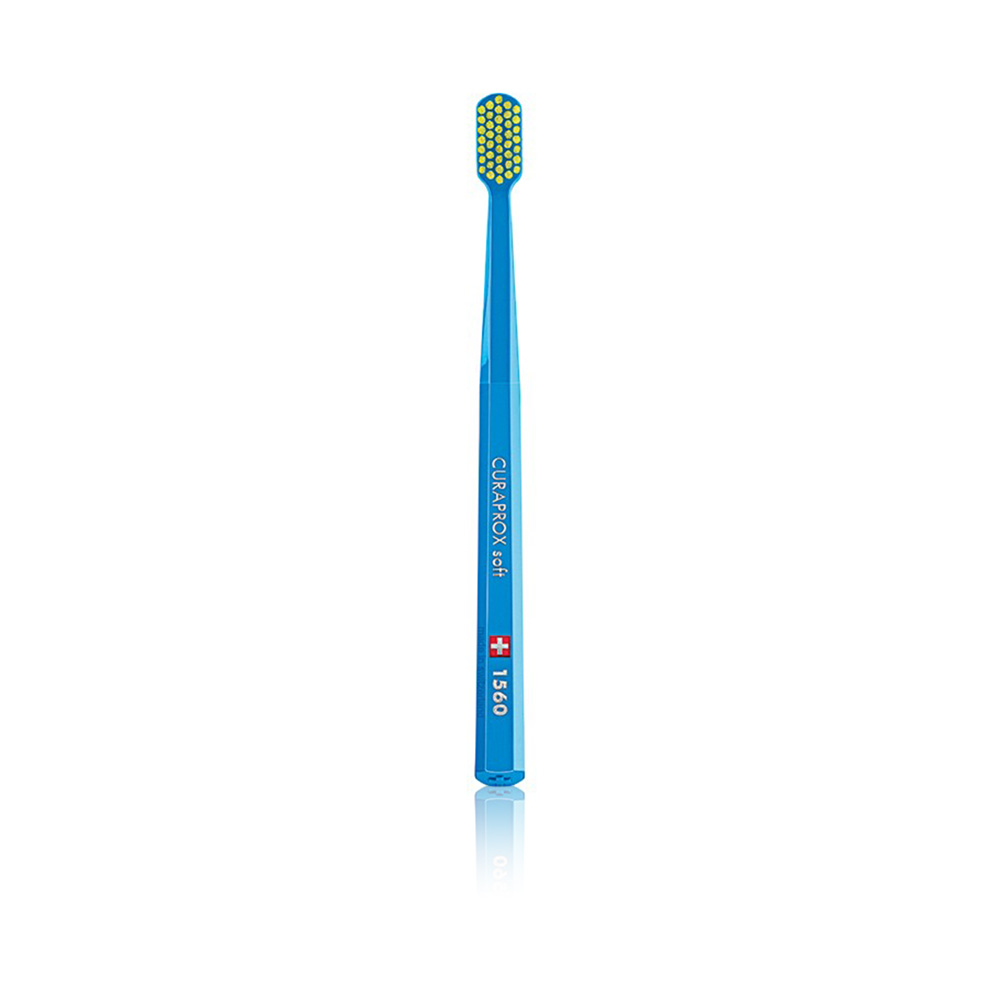 Cs 1560 Soft Toothbrush - Sea Blue Brush W/lime Green Head