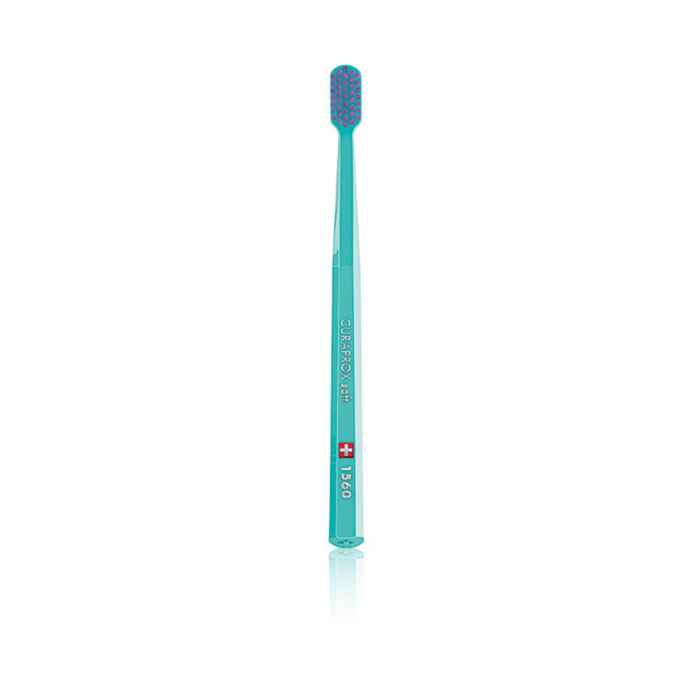 Cs 1560 Soft Toothbrush - Turquoise Brush W/purple Head