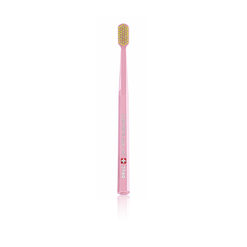 3960 Super Soft Toothbrush  - Pink Brush W/yellow Head