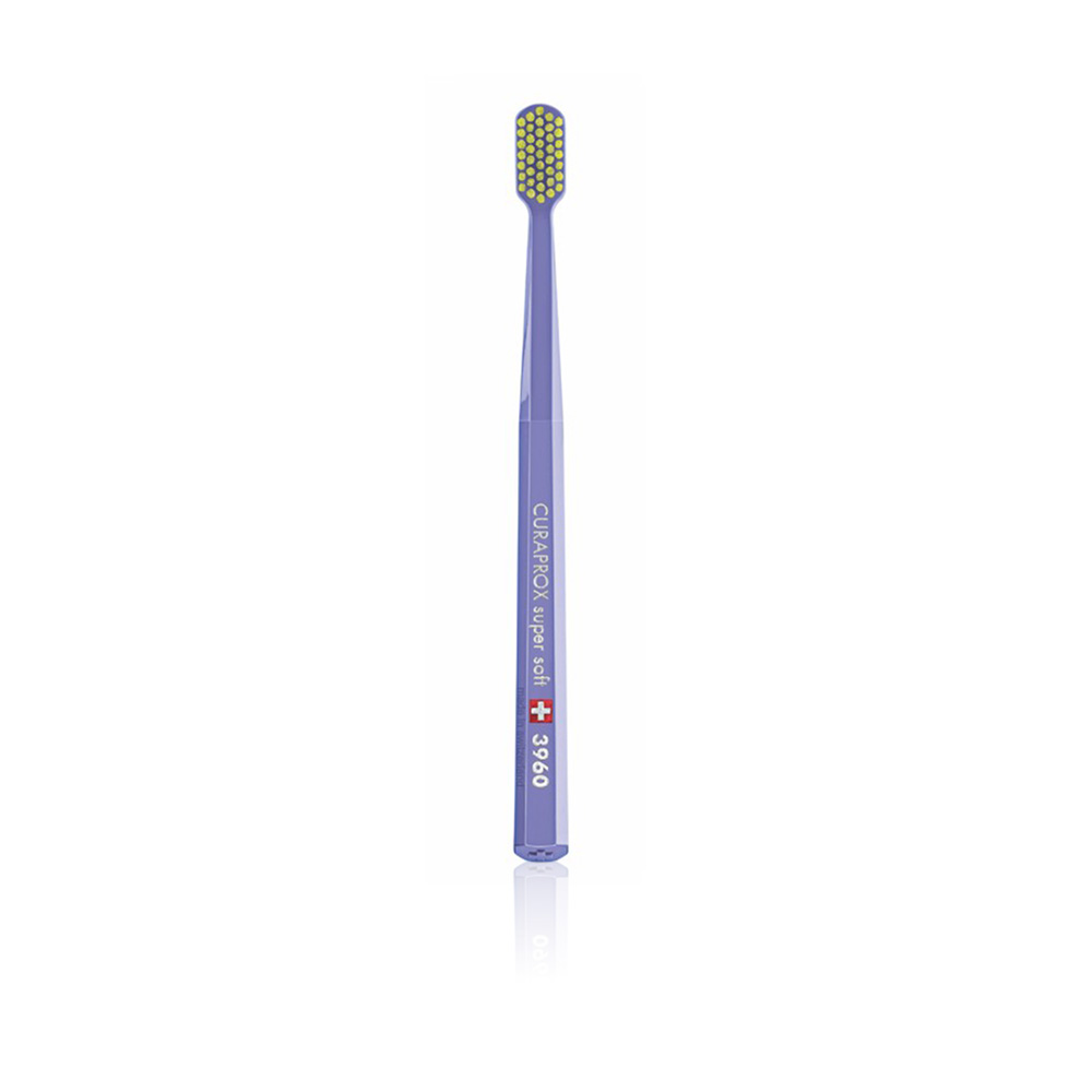 3960 Super Soft Toothbrush  - Purple Brush W/yellow Head