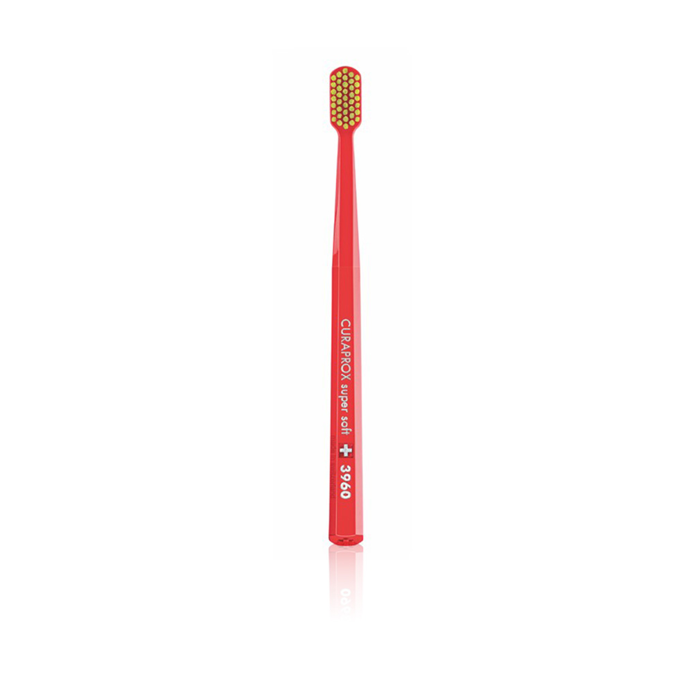 3960 Super Soft Toothbrush  - Red Brush W/yellow Head