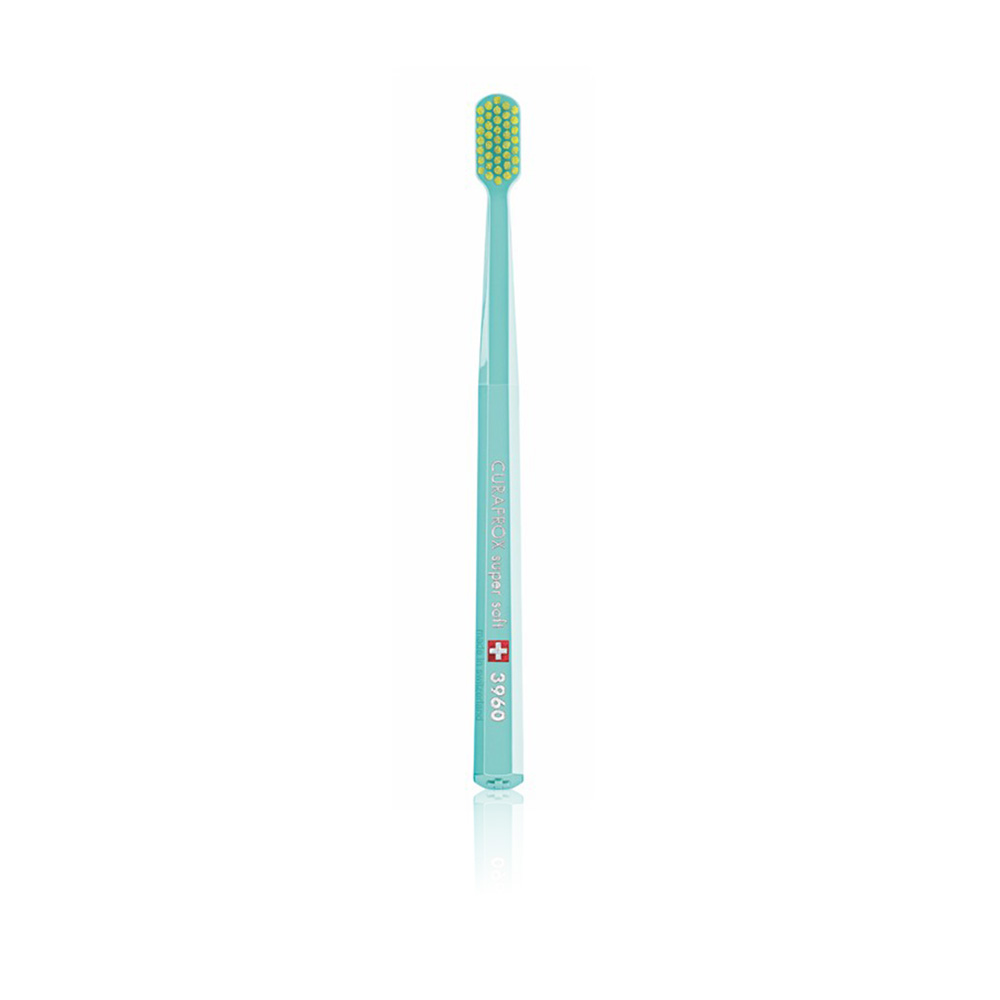 3960 Super Soft Toothbrush  -  Turquoise Brush W/yellow Head