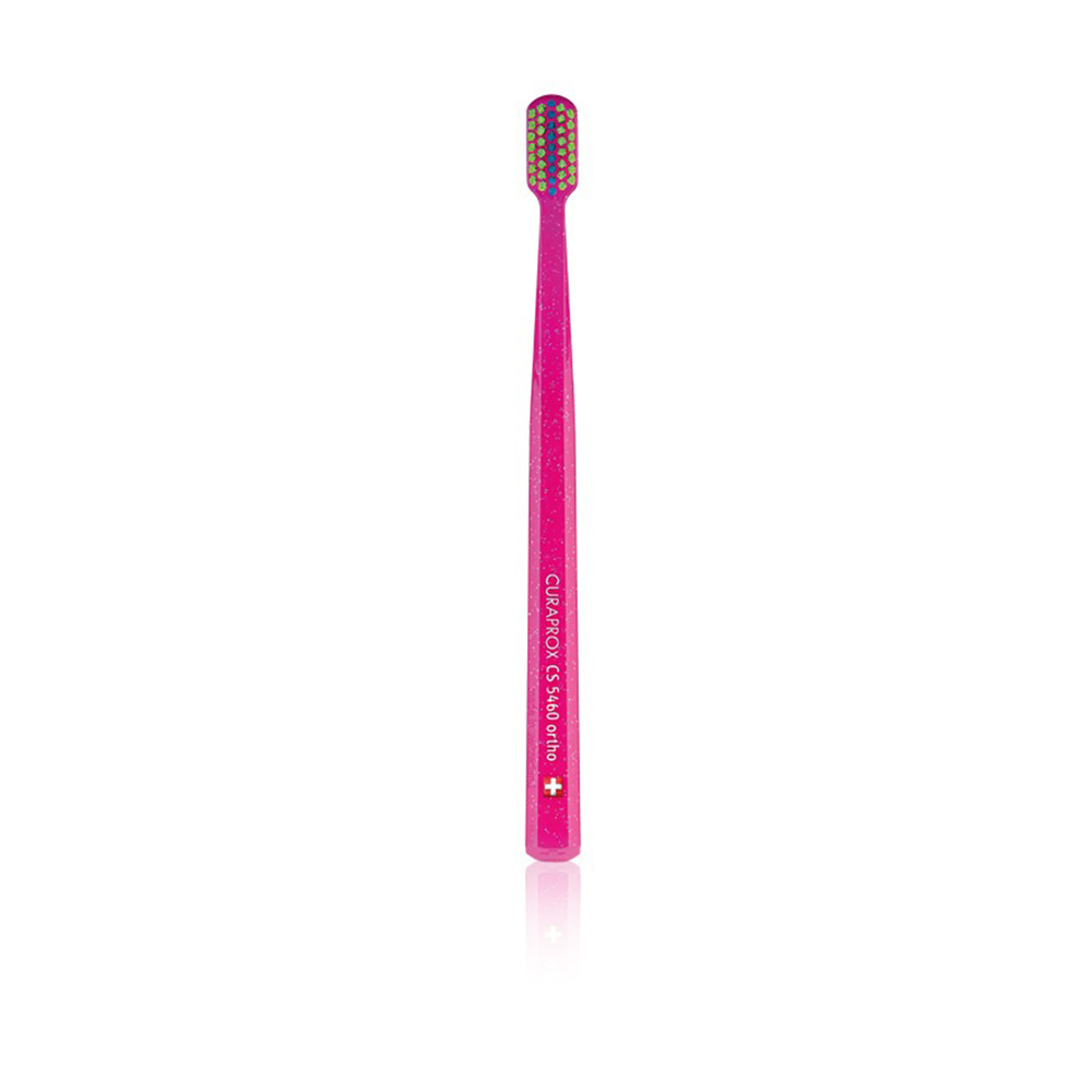 Cs 5460 Orthodontic Toothbrush - Red Brush W/green Head