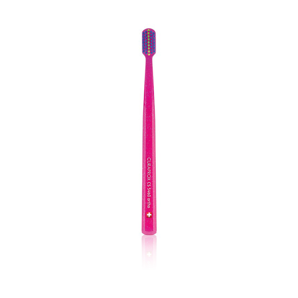 Cs 5460 Orthodontic Toothbrush - Red Brush W/blue Head