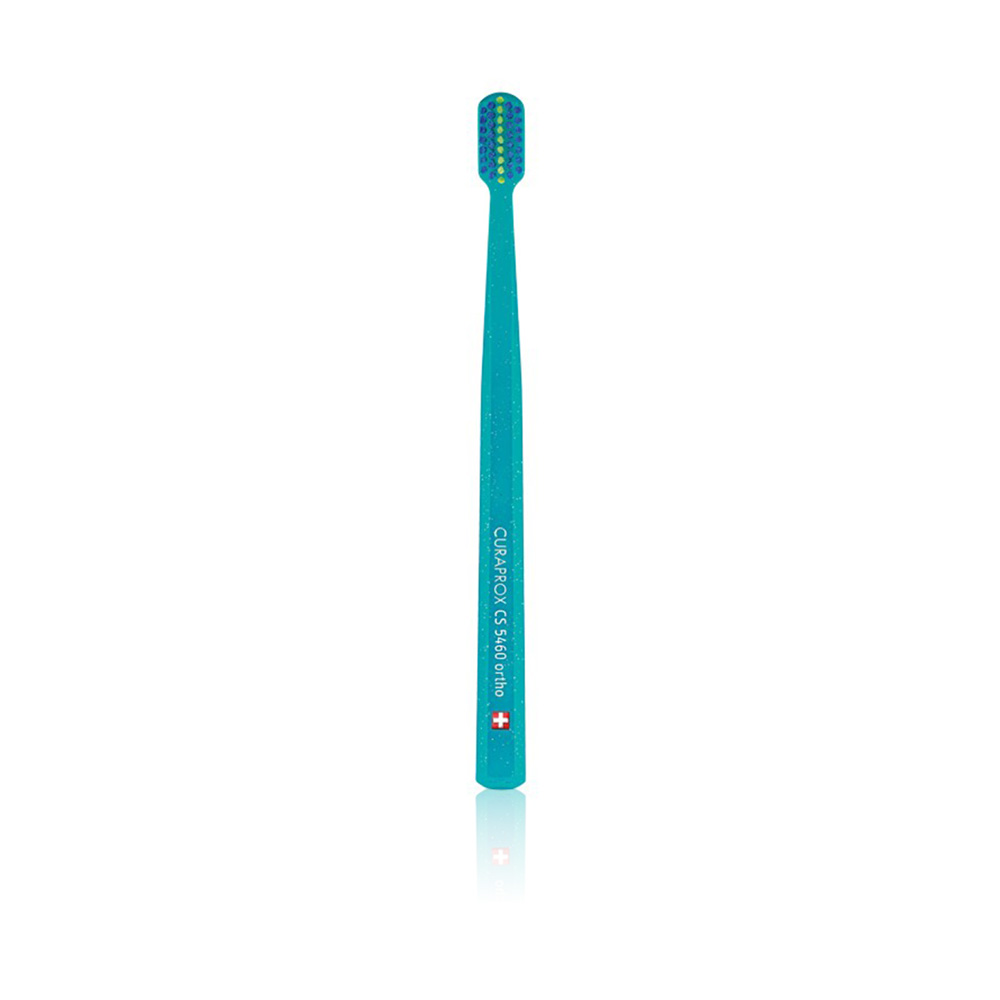 Cs 5460 Orthodontic Toothbrush - Turquoise Brush W/blue Head