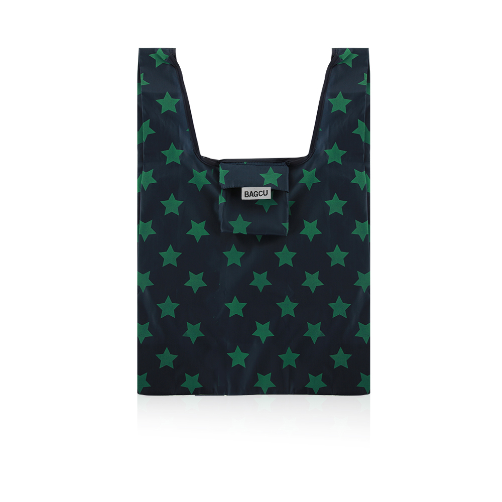 Recycle Shopping bag - Blue With Green Star