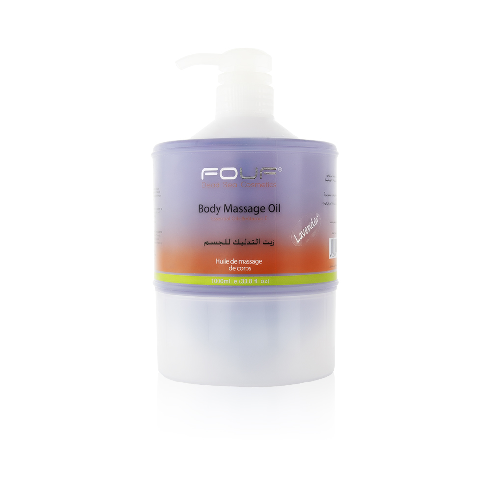 Body Massage Oil Essential Oils & Vitamin E - Lavender - 1000 Ml 