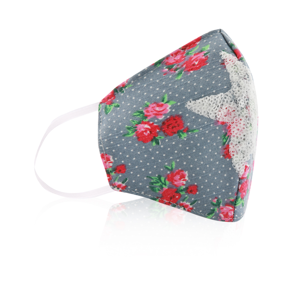 Multi Purpose Cotton Mask White Star - Age 4 To 9