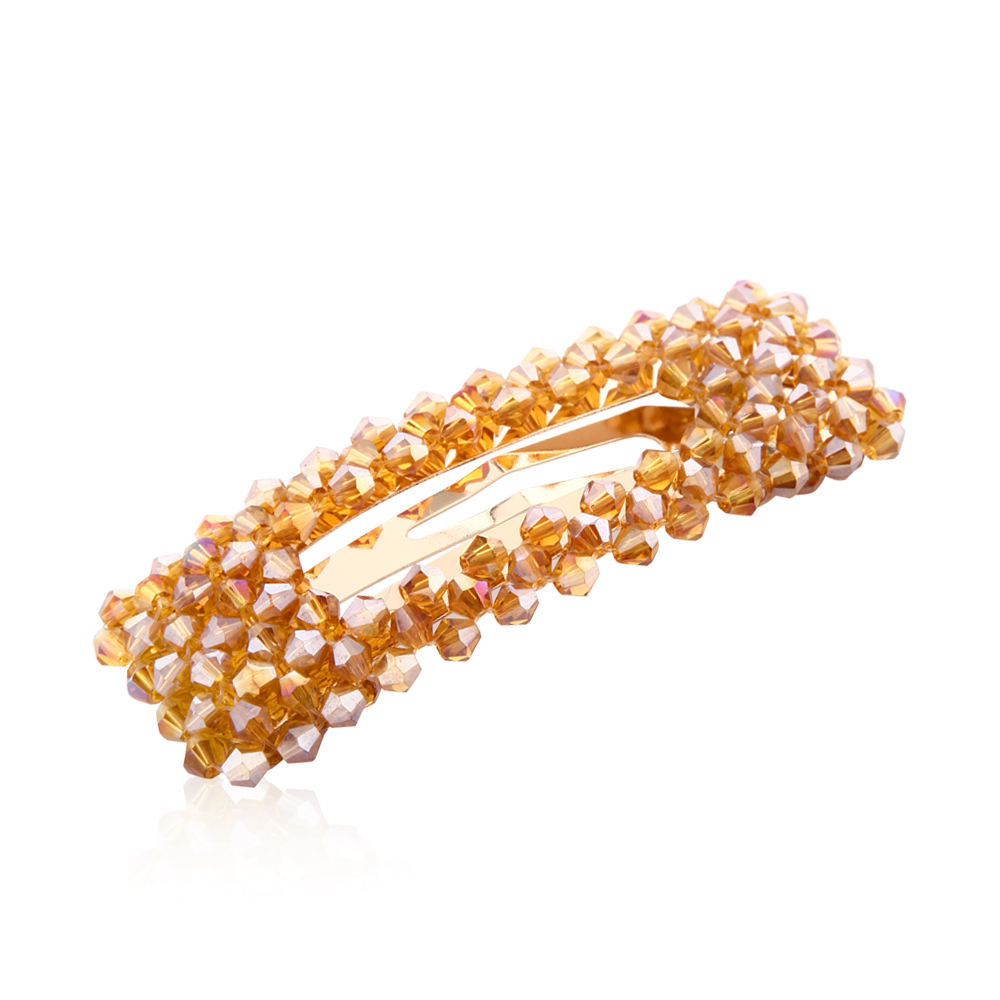 Crystal Clip One Piece Square - Gold
