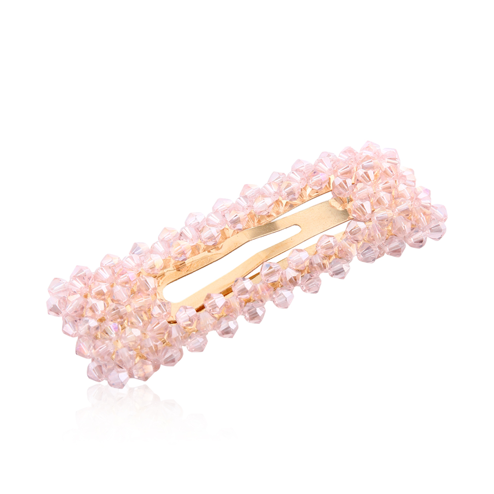 Crystal Clip One Piece Square - Pink
