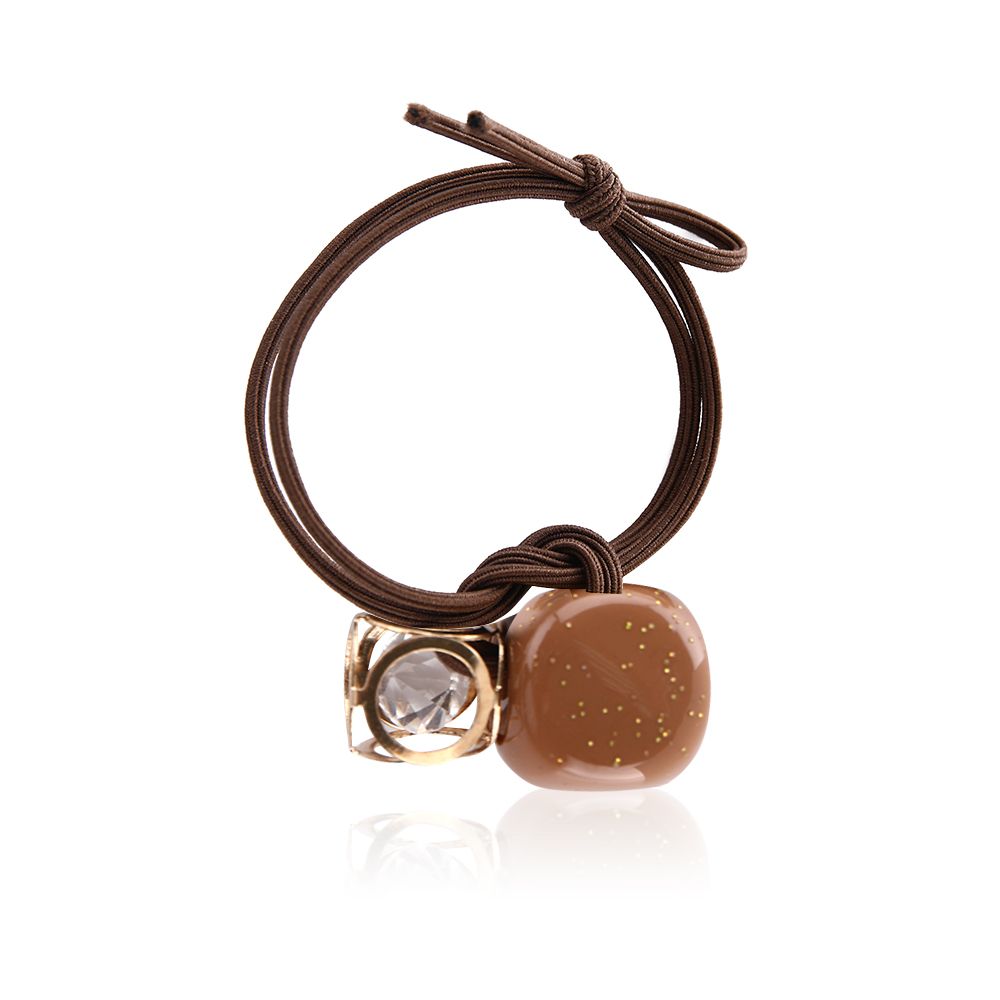 Rock Hair Tie - Brown