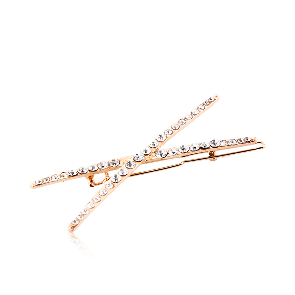 Gold Hair Pins –  2 Pieces Stone