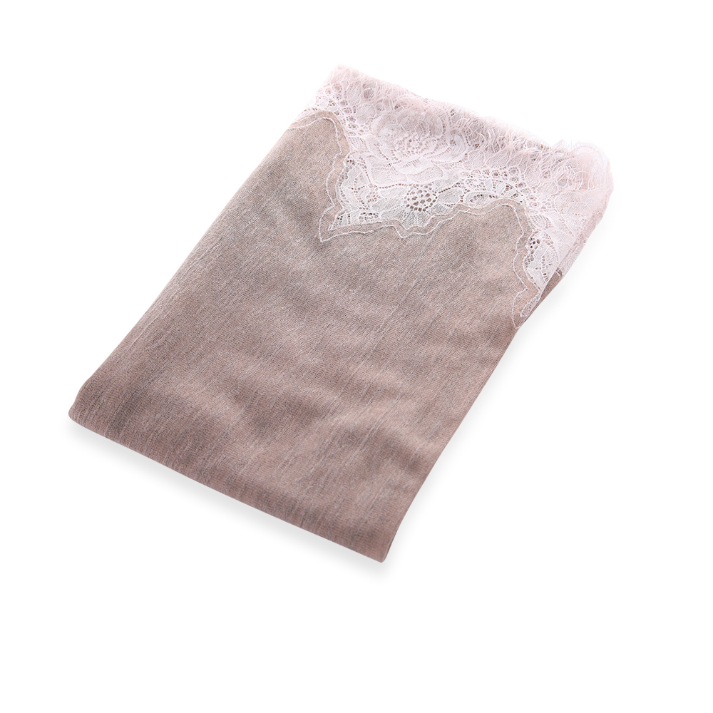 Japanese Gauze With Embroidery For 2 Edge Shape ( L ) Letter - Meaty - N 38