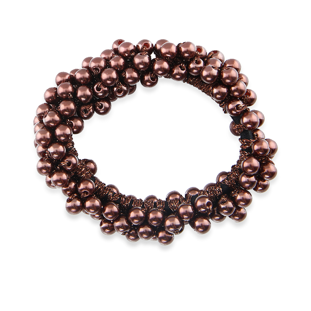 Pearl Hair Tie - Shinny Brown