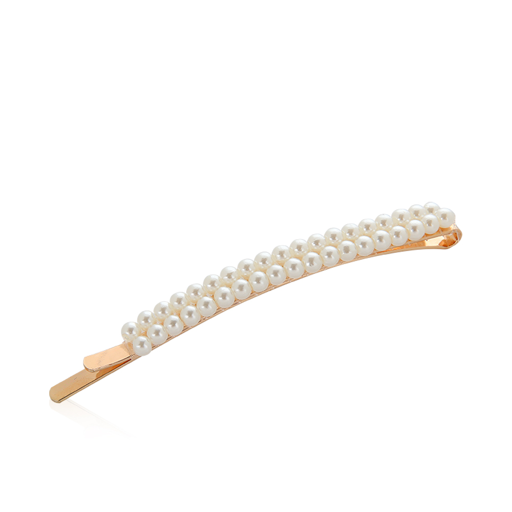 Double Layered Pearl Gold Hair Clip