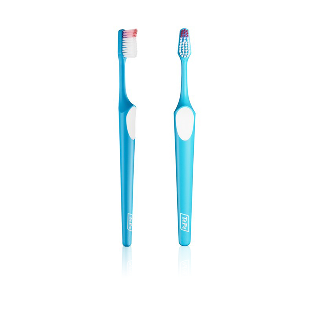 Nova Extra Soft White Bristle Toothbrush - Blue & White