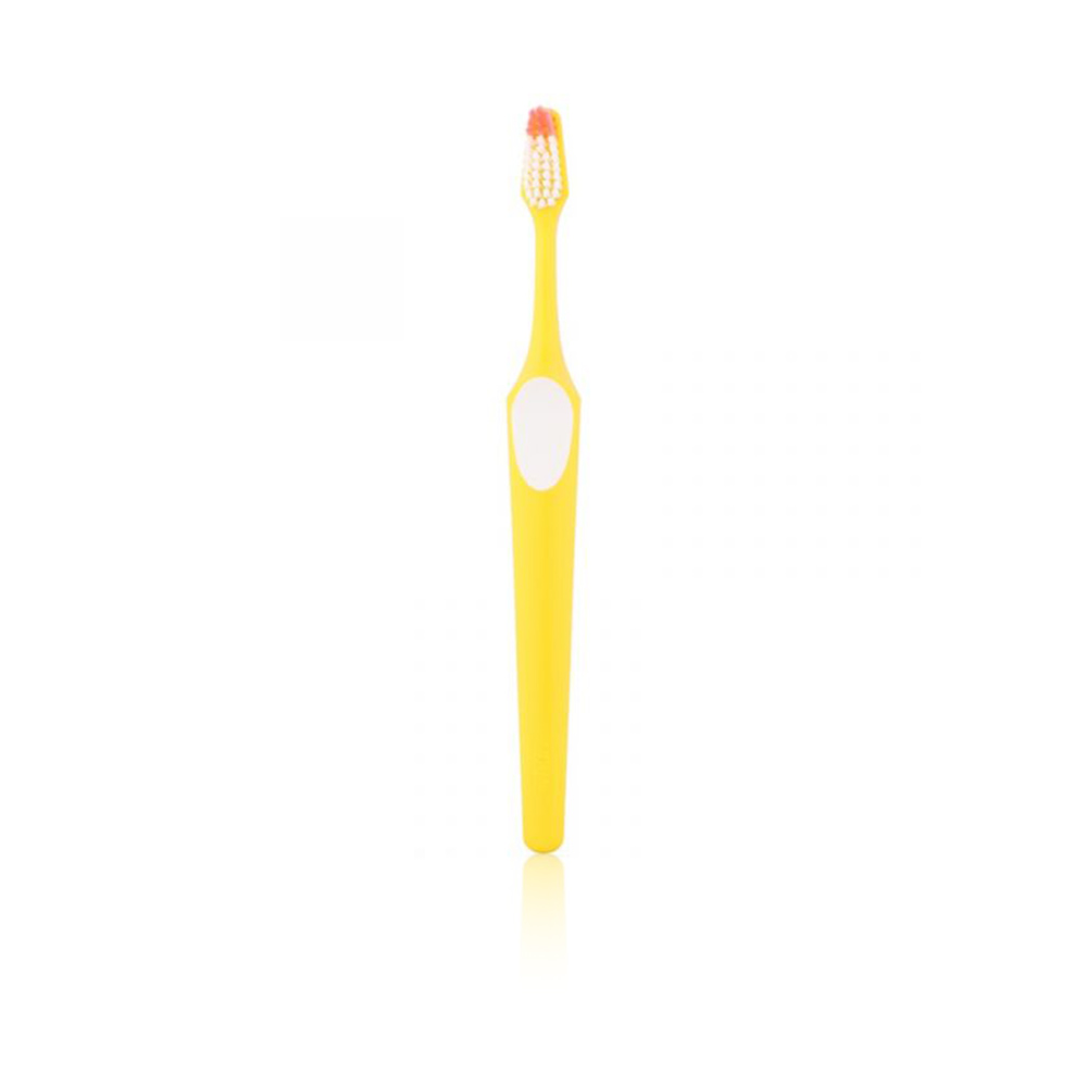 Nova Extra Soft White Bristle Toothbrush - Yellow & White